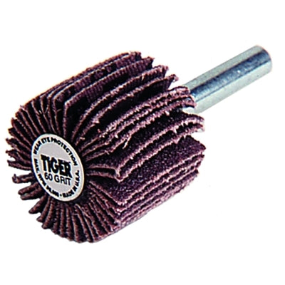 Tiger Mounted Flap Wheels, 2 1/2 in, 80 Grit, 23000 rpm