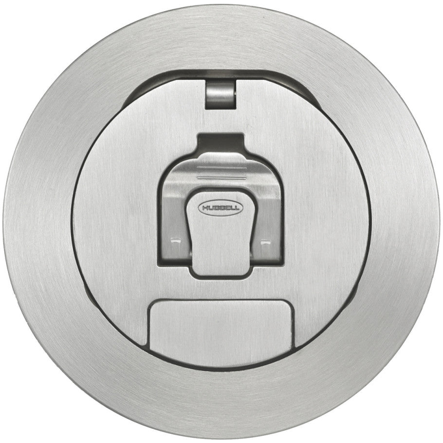 4" CFBS1R4 Series, Round Cover Assembly, Brushed Aluminum Finish