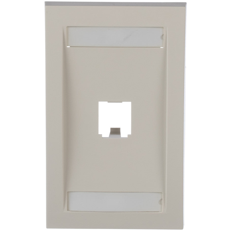 Mini-Com Executive Series Faceplate, 1 Gang, 1-Port, Off White
