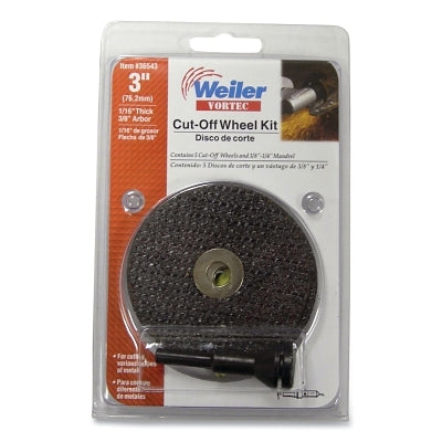 Abrasive Wheel Kits, 6-pc, 1/4 in Mandrel, 5 Cut-off Wheels