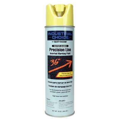Industrial Choice M1600/M1800 System Precision-Line Inverted Marking Paint, 17 oz, Hi Visibility Yellow, M1800 Water-Based