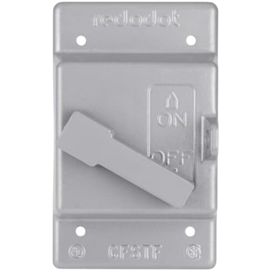 Industrial Grade Weatherproof Cover, Gasket and Screws Included, Single Gang, Front Lever, Switch, Box Mount