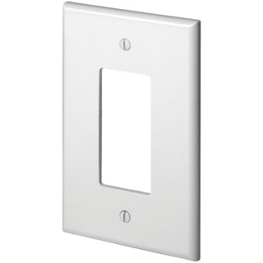 Wall Plate, Oversized, 1-Gang, (1) Decora/GFCI Device, Device-Mount, Thermoset, White