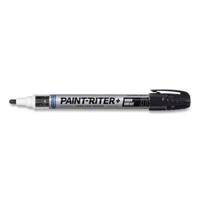 Paint-Riter+ Rough Surface Liquid Paint Marker, Black, 1/8 in tip, Fiber Nib