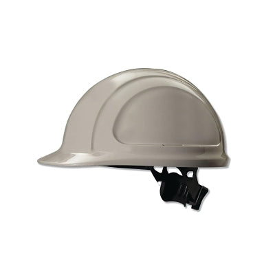 North Zone N10 Ratchet Hard Hat, 4 Point, Front Brim, Gray