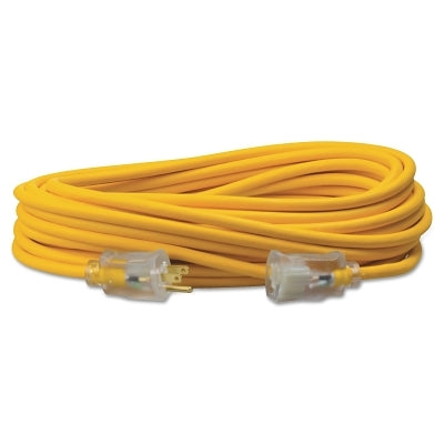 Polar/Solar Extension Cord, 100 ft, 1 Outlet, Yellow