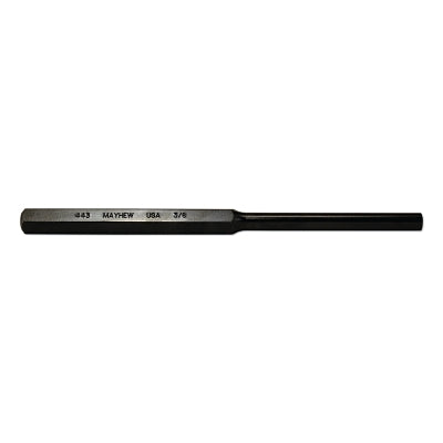 Pin Punches, Extra Long, 8 in, 3/8 in tip, Alloy Steel, Full Finish