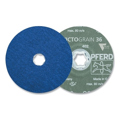 COMBICLICK VICTOGRAIN-COOL Fiber Disc, 5 in dia, 7/8 in arbor, 36 Grit, 12200 RPM