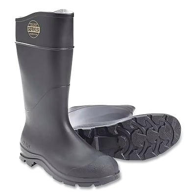 CT Economy Knee Boots, Steel Toe, Size 3, PVC, Black