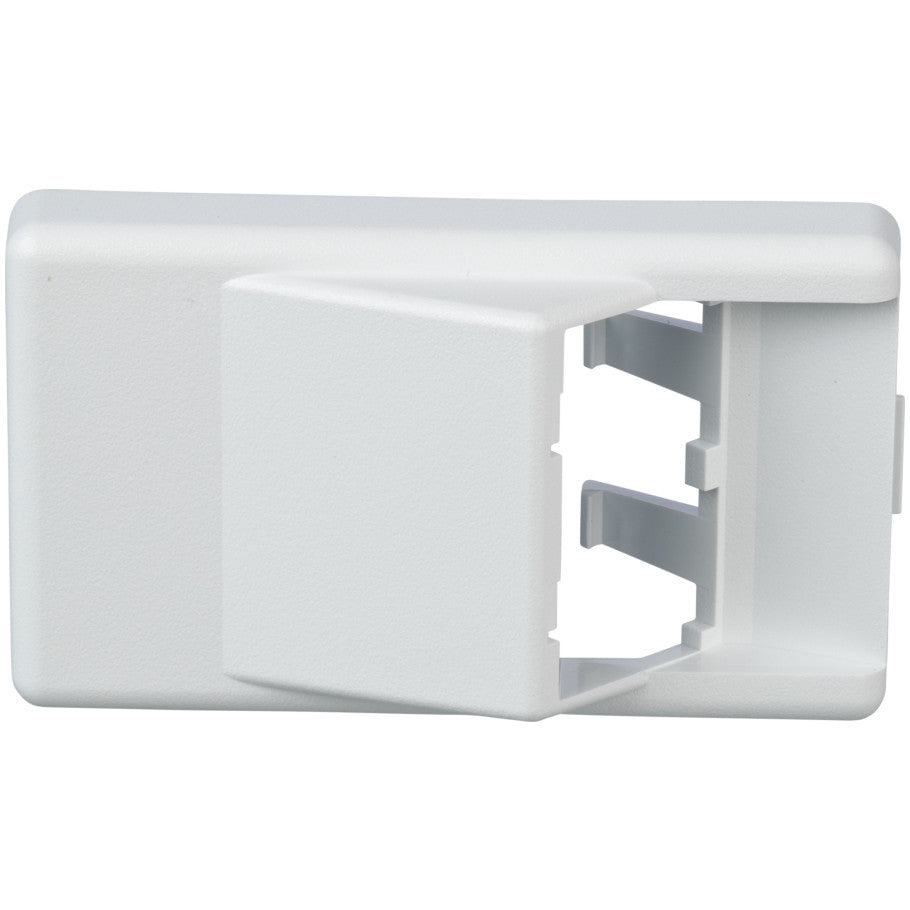 Furniture Faceplate, ABS, Furniture Mount, 2 Port, White, 1 per Package, 10 per Package, 1.7 H x 2.9 W in., Yes
