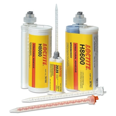 Loctite AA3035 Polyolefin Bonder Acrylic Adhesive, 50 ml, Dual Cartridge, Off-White