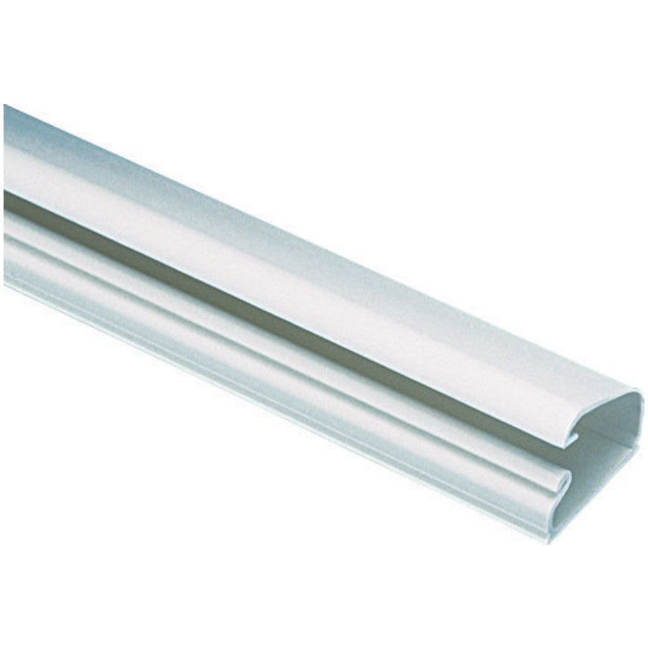Pan-Way LD5 Non-Metallic 1-Piece Latching Low-Voltage Surface Raceway With Adhesive Backing, International Gray, 8ft.