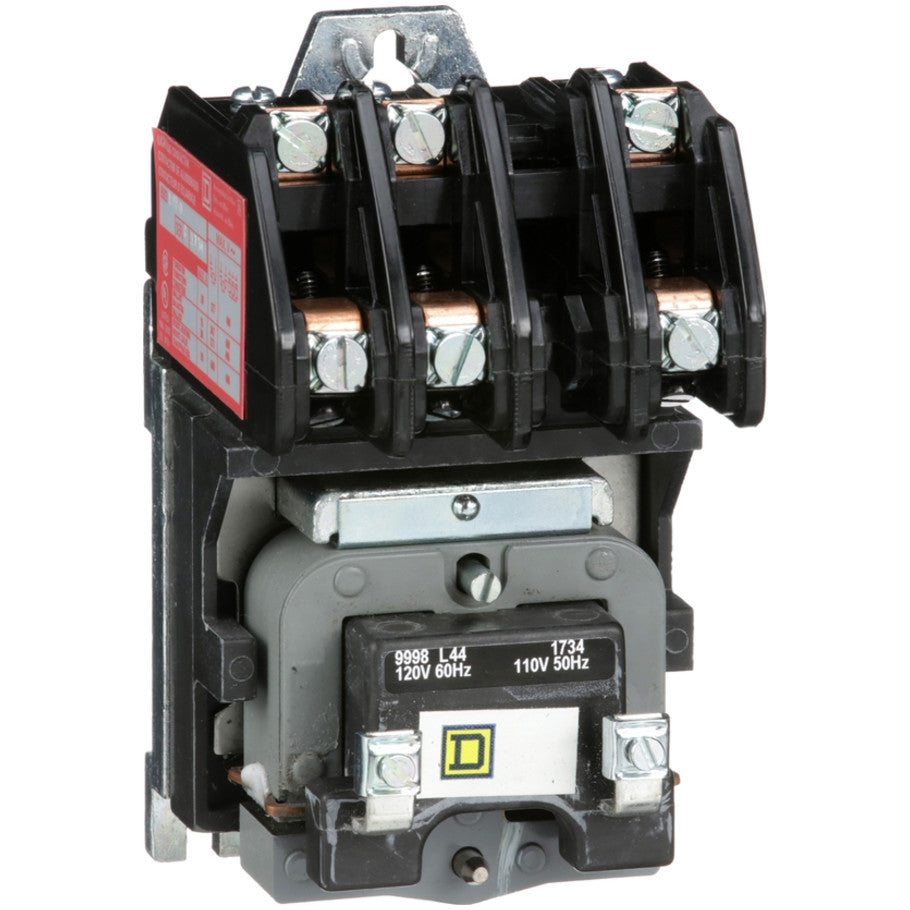 Lighting Contactor, Electrically Held, 120V, 3NO, Open-Type Enclosure