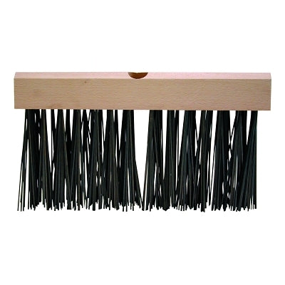 Flat Wire Floor Brushes, 12 in Hardwood Block, 5 in Trim L, Oil-Tempered Steel