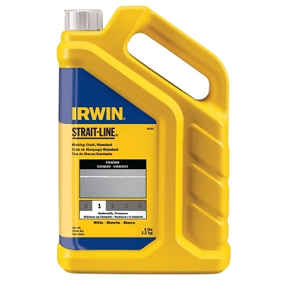 Strait-Line Standard Marking Chalk, 5 lb, Bottle, White