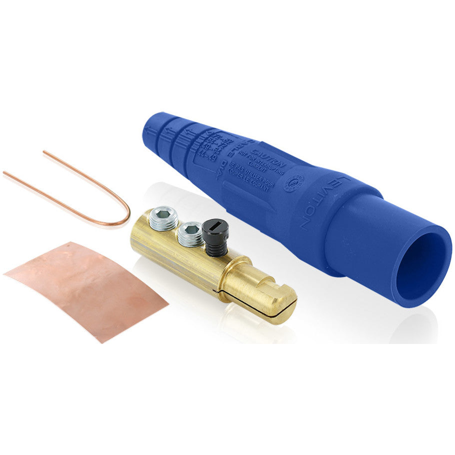 Single Pole Cam-Type Connector, Male, 190 A, 600 V AC/DC, 6 to 2 AWG, Blue