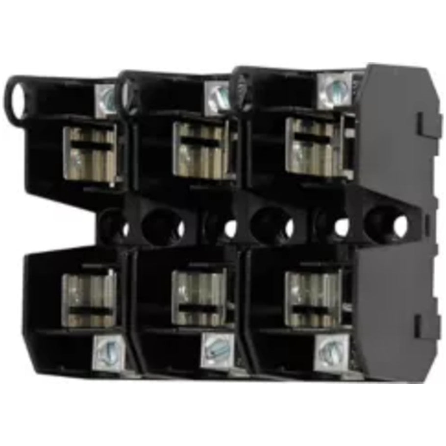 JM Series Class J Modular Knifeblade Fuse Block With Box Lug, 60A, 600V, 3-Pole