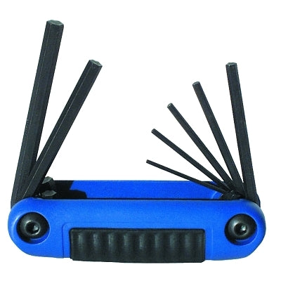 Ergo-Fold Hex Key Set, 7 per set, Hex Tip, Metric