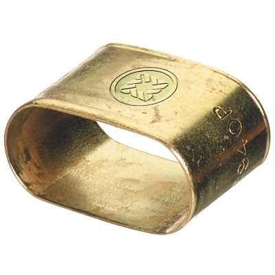 Oval Brass Dual Hose Brace, Brass, 0.535 x 1.071 in
