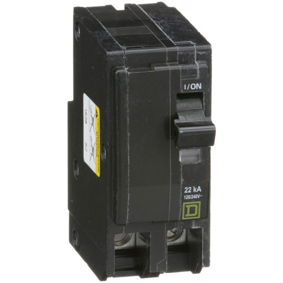 QO Circuit Breaker, 25 A, 120/240 V, 2-Pole, Plug-In Mount, 22 kA