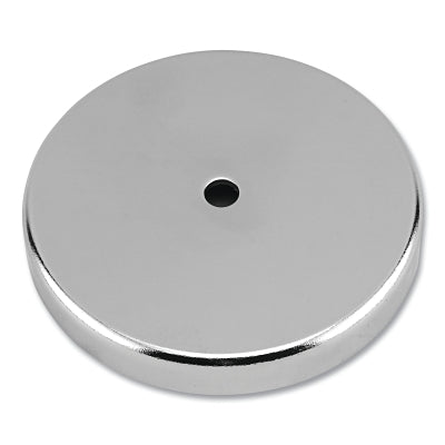 Ceramic Magnet Round Base, Chrome Plated Steel, 16 lb Load Cap, 1.425 in dia