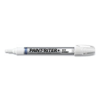 Paint-Riter+ Water Removable Marker, White, 1/8 in, Medium Tip