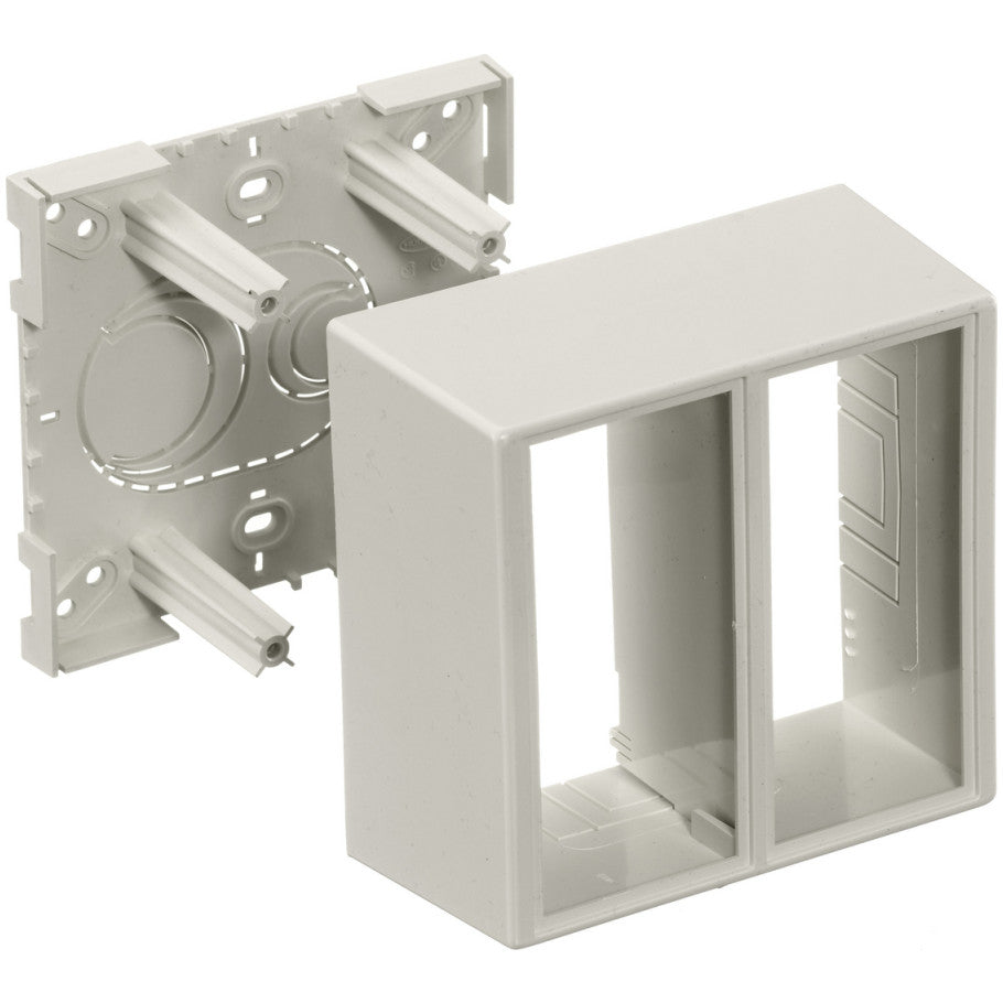 Non-Metallic Raceway, PolyTrak Series, PolyTrak Box, 2-Gang, 2.44" Deep