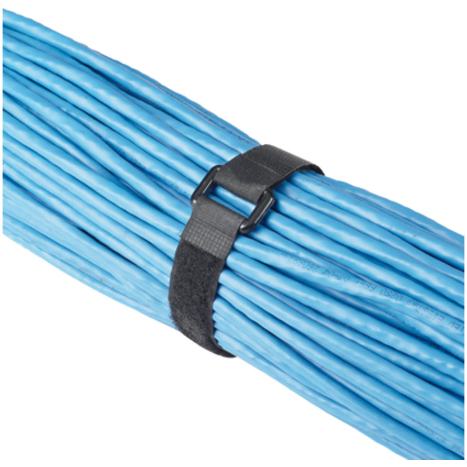 Tak Ty Black Hook and Loop Cinch Cable Ties , 12 L x 0.75 in. W