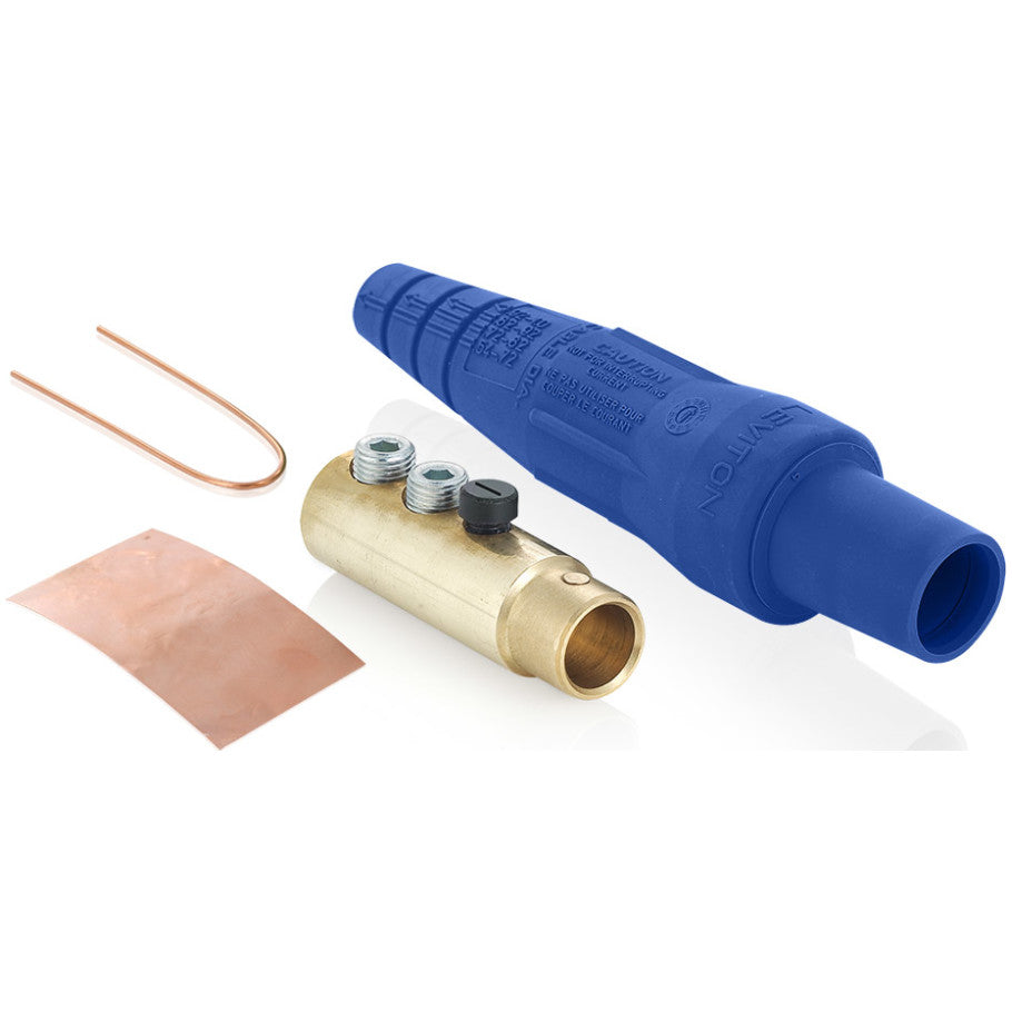 Single Pole Cam-Type Connector, Female, 400A, 600 V AC/DC, 2/0 to 4/0 AWG, Blue