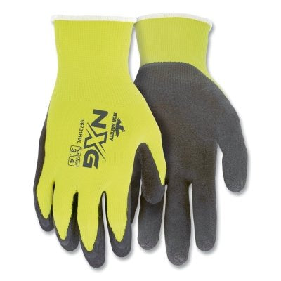 NXG Hi-Vis Coated Palm Work Glove, Small, Hi-Vis Lime