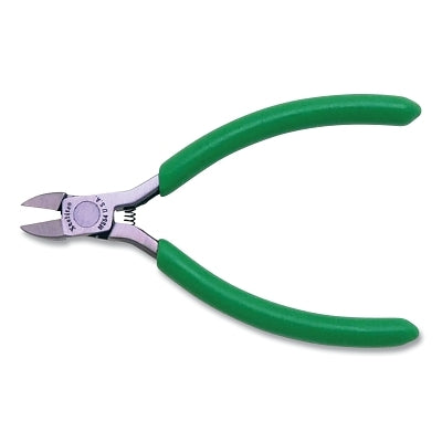 Shear Cutting Plier, 4 in, Diagonal, Oval Head, Semi-Flush