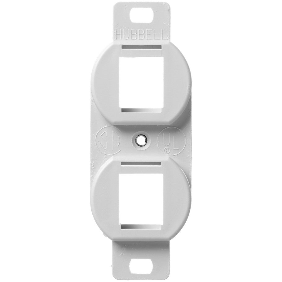 Hubbell Outlet Frame Duplex 106, Flush Mount, White