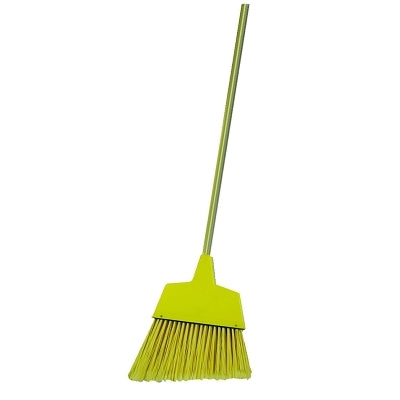 932A Angler Broom, Plastic Shroud, Wood Handle, 13 in Flagged-Tip Plastic