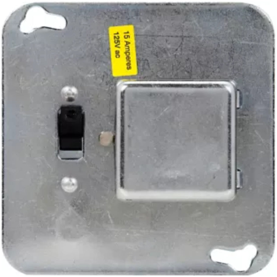 Electrical Box Plug Fuse Cover Unit With Switch Control For 4 in. Square Box