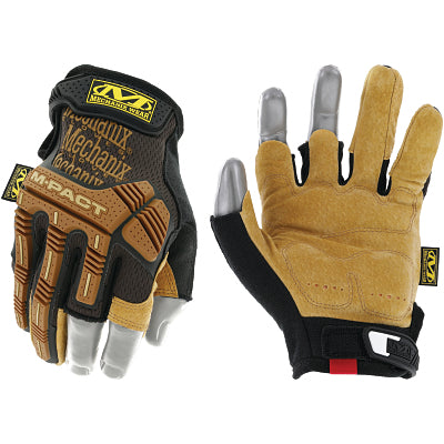 DuraHide M-Pact Framer Gloves, Leather/TPR/TrekDry, Size 9/Medium, Black/Brown/Tan