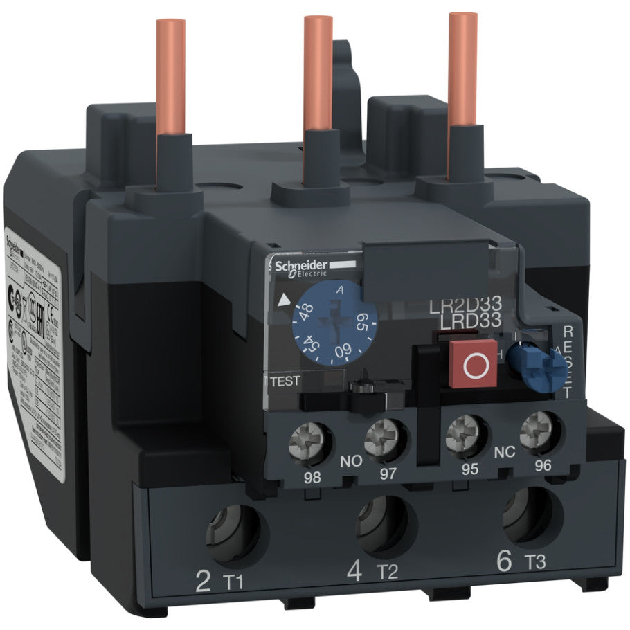 TeSys Deca, thermal overload relay, 48 to 65 A, Class 10A, for LC1D80 and LC1D95