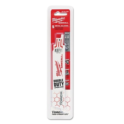 THE TORCH Bi-Metal SAWZALL Blade, 6 in L, 24 TPI, For EMT/Tube and Duct/Sheet Metal, 5 EA/PKG
