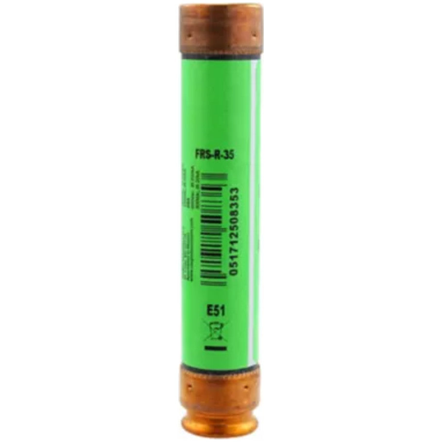 FUSETRON FRS-R Series Class RK5 Time Delay Fuse, Rejection-Type, Dual-Element, Current-Limiting, 35A, 600V