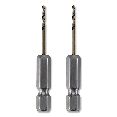 Black and Gold Impact Ready Drill Bit, 1/16 in dia, 135 Split Point Tip, 2 in OAL