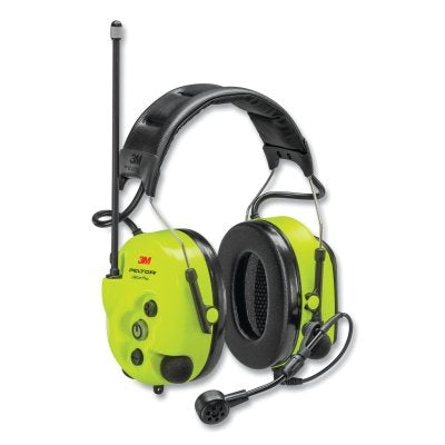 PELTOR LiteCom Plus Headset, 27 dB, Yellow, Headband
