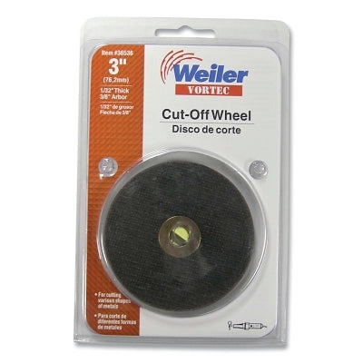 Vortec Pro Cut-off Wheel, 3 in dia, 1/32 in Thick, 3/8 in Arbor, 60 Grit, Aluminum Oxide