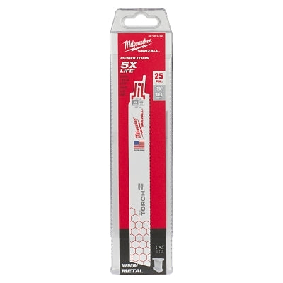 THE TORCH Bi-Metal SAWZALL Blade, 9 in L, 18 TPI, Rigid Conduit/Strut, 25 EA/PKG