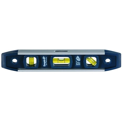 Torpedo Level, Magnetic, 9 in L, 3 Vials, Aluminum