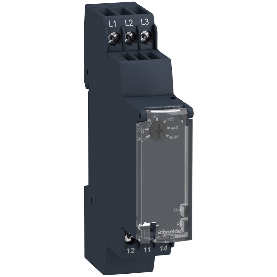 Harmony, Modular multifunction 3-phase supply control relay, 5 A, 1 CO, 208...480 V AC