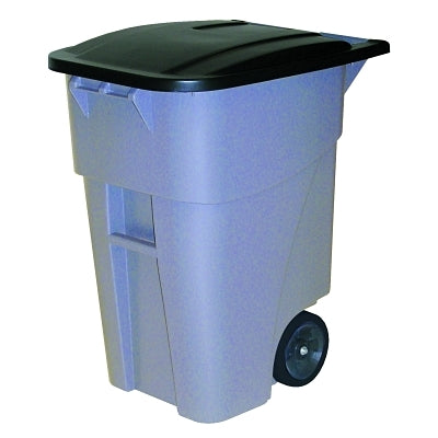 Brute Roll Out Containers, 50 gal, HDPE, Gray