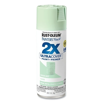 Painter's Touch 2X Ultra Cover Gloss Spray Paints + Primer, 12 oz, Aerosol Can, Ocean Mist