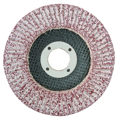 Aluminum Reg T27 Flap Disc, 4-1/2 in dia, 36 Grit, 7/8 Arbor, 13300 RPM