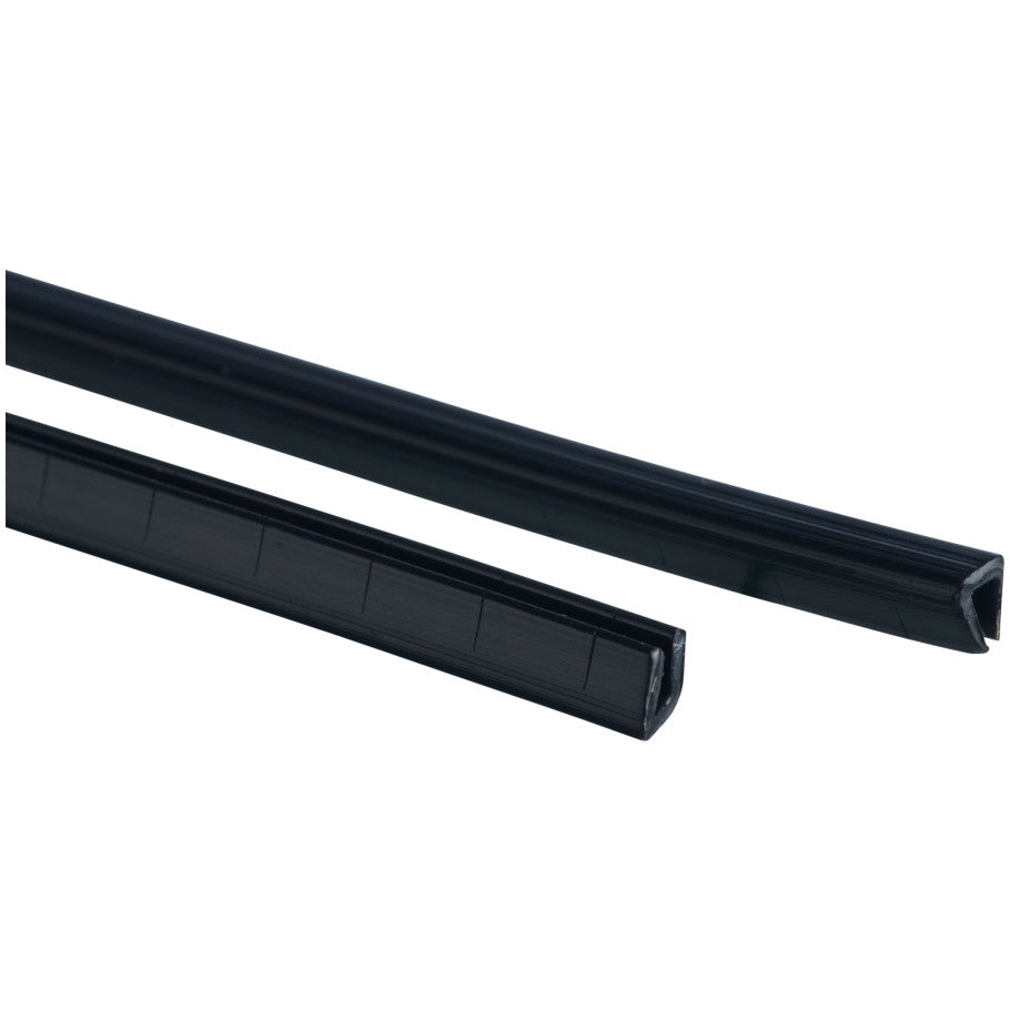 Slotted Grommet Edging, Vertical, 0.16 in. H, 0.13 in. W, Black, 0.036 to 0.062 in. Thick, 1 Hole