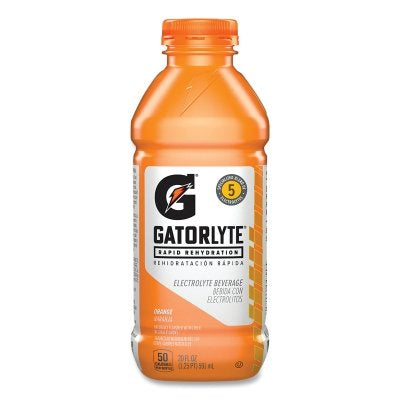 Gatorlyte Electrolyte Beverage, Orange, 20 oz, 12 ct