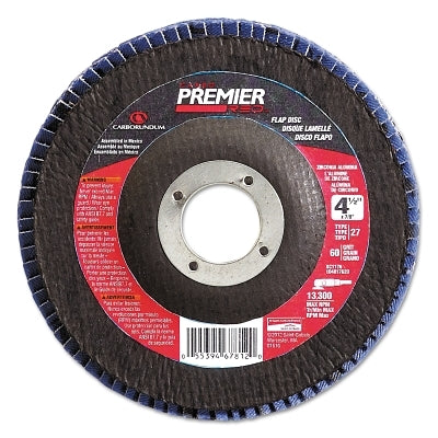 Premier Red Zirconia Alumina Type 27 Flap Disc, 4-1/2 in, 40 Grit, 5/8 in Arbor